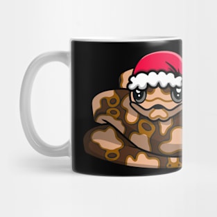 Cute Ball Python in Santa Hat Mug